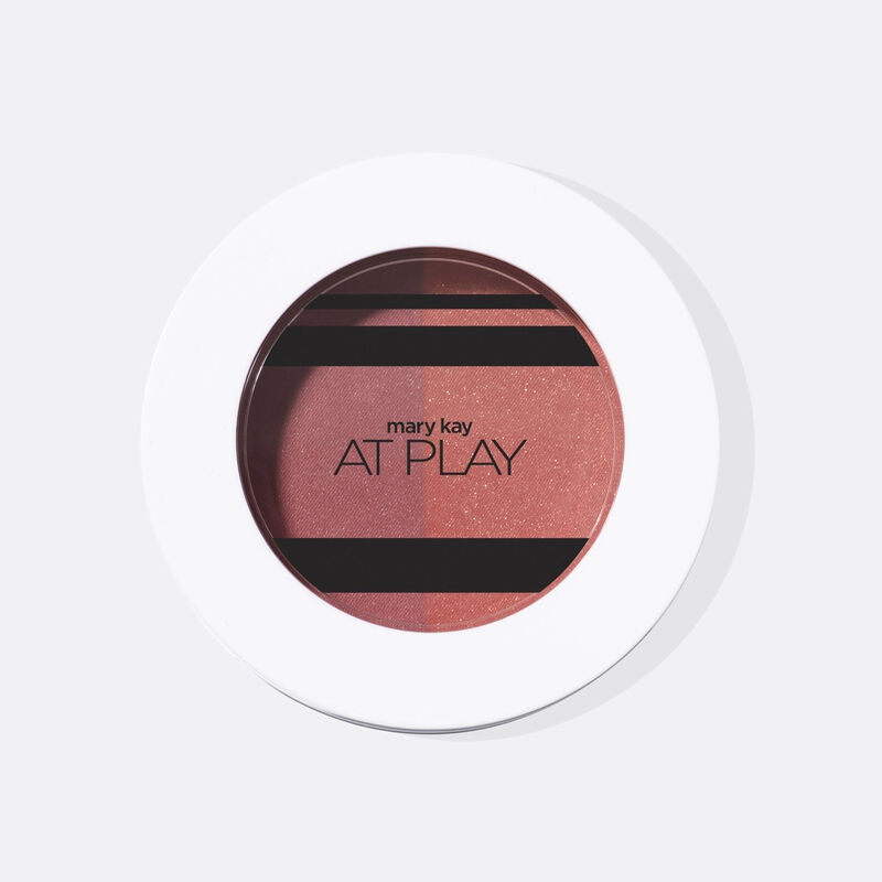 Closed compact of Mary Kay At Play Blush Duo in the shade Coral Sky