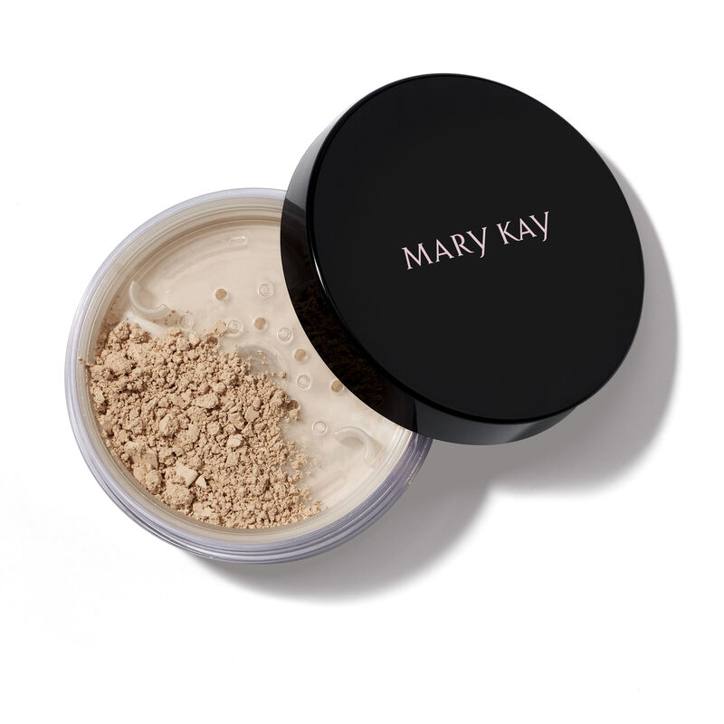 Open jar of Mary Kay Silky Setting Powder in Medium Ivory image number null