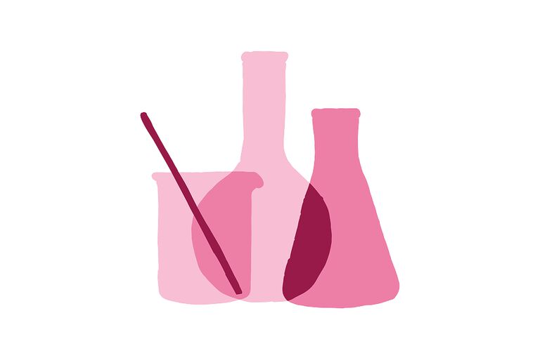 Ilustraci&oacute;n de un matraz de laboratorio.