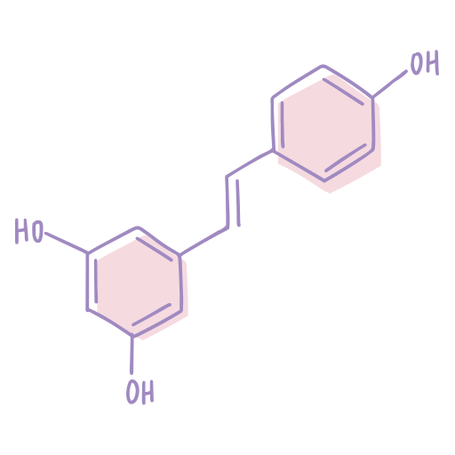 Ilustraci&oacute;n de resveratrol encapsulado